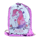 Pink Sequin drawstring bag - 34 x 45 cm